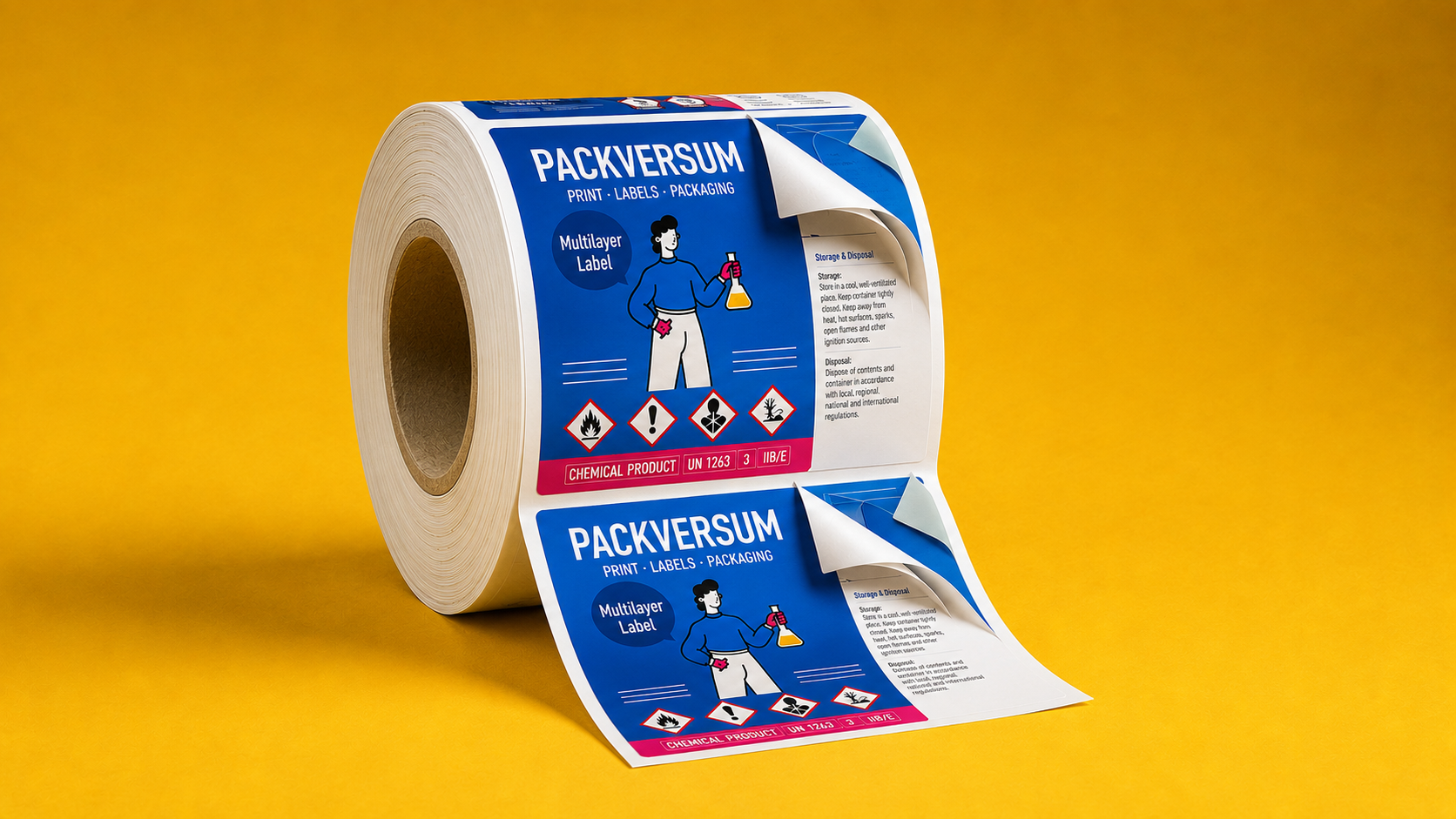 Peel-off-Booklet-Etikett für Reinigungsmittel