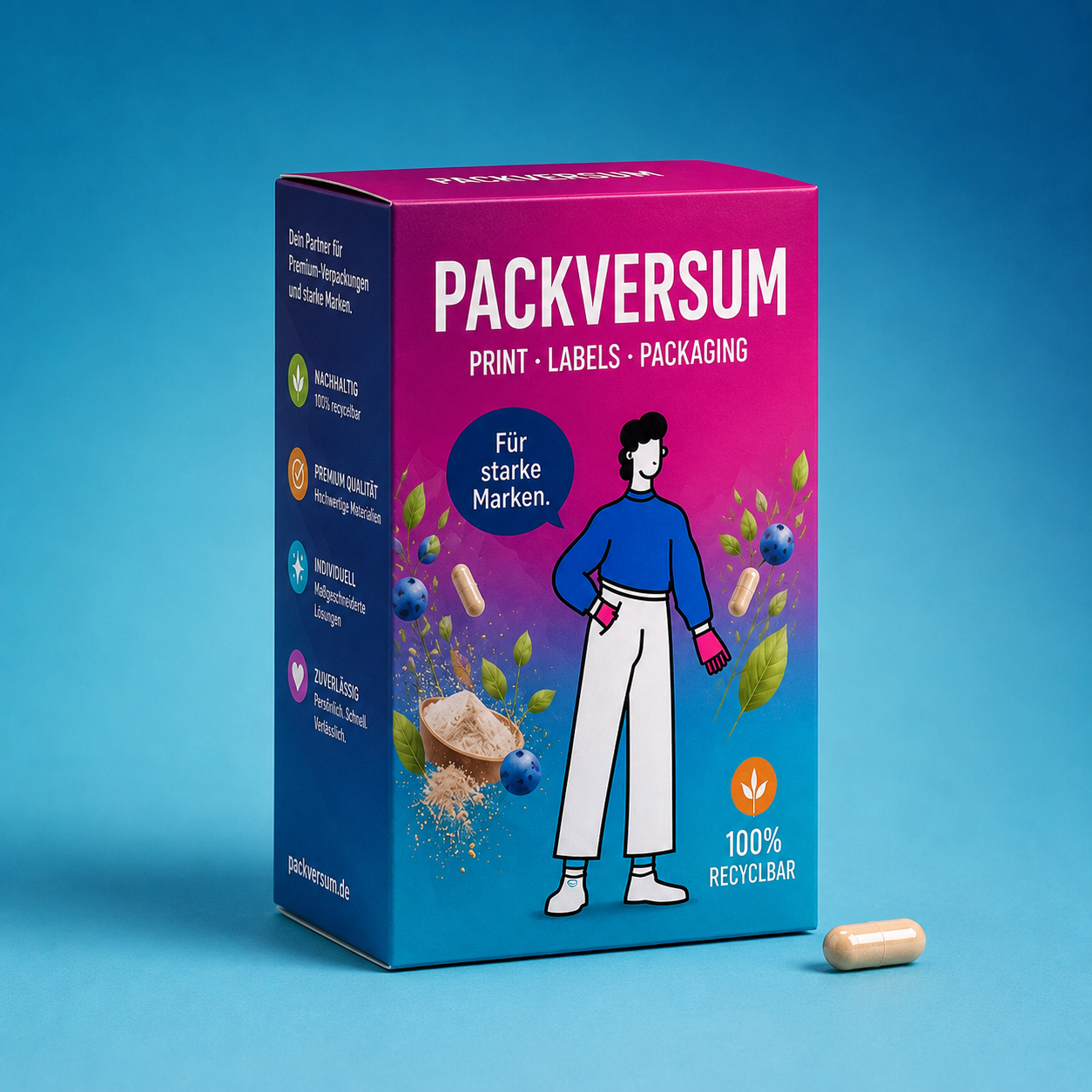 Faltschachtel für Stick-Verpackungen