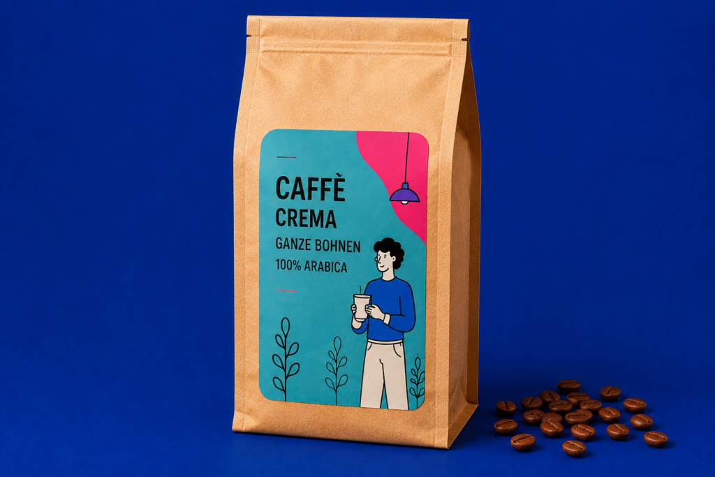 Bedruckte Kaffeeverpackung für Gastronomie und Hotellerie
